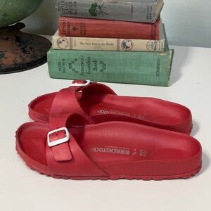 Birkenstock Madrid Eva red slides